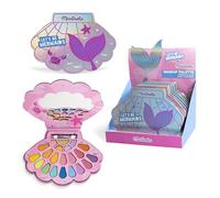 MARTINELIA - Palette di ombretti da sirena per bambini - Assortimento di 21 ombretti con applicatore e specchio - Palette di trucco - Set di bellezza regalo per ragazza