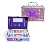 MARTINELIA - Palette di trucco per bambini Galaxy - Valigetta kit di trucco per ragazza: Rossetto, ombretto, smalto per unghie per bambini, blush con specchio - Valigetta in metallo