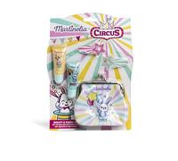 MARTINELIA - Set di bellezza e portamonete Circus per bambini - 2 lucidi + 2 fermaglie + portamonete - tema circo - trucco bambina - regalo ragazza - senza prodotto nocivo