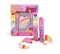 MARTINELIA - Set di lucidanti per labbra BFF & Collane - 2 Gloss profumati fragola e mirtillo con collane a cuore da condividere - Confezione regalo ragazza