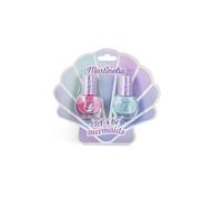 MARTINELIA - Set manicure a base d'acqua - Duo di smalto per unghie con acqua Sirena per bambini - Smalto rosa e blu per ragazze - Non tossico