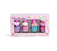 MARTINELIA - Set manicure per bambini - Set di 4 smalti per unghie a base d'acqua per bambini - 4 smalti per unghie e anelli per ragazza - senza prodotto tossico - confezione regalo per ragazza