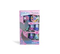 MARTINELIA - Set Manicure per bambini Sirena - Cofanetto di 5 smalti per unghie, lime e accessori per nail art per ragazza - Smalto ad acqua blu x2, rosa, viola, verde - non nocivo - regalo per