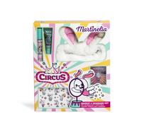 MARTINELIA - Cofanetto trucco per bambini e fascia per capelli - Cofanetto bellezza ragazza - 4 ombretti + 2 lucidi + 1 fascia + adesivi coniglio - Regalo ragazza