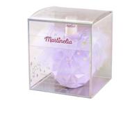 Martinelia Nebbia profumata glitterata, 100 ml - Fragranza per bambina scintillante - Eau de Toilette Nebbia morbida per la pelle profumata, routine di bellezza, bella bottiglia spray viola con tulle