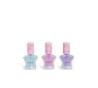 MARTINELIA - Smalto per unghie a base d'acqua - Trucco per bambina scintillante - Colori giocosi - non tossici - Modello casuale (blu glitterato, rosa glitterato, viola glitterato) - 1 unità