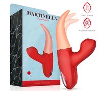 Martinella Stimulator Crazy Tongue and Pulsation Red
