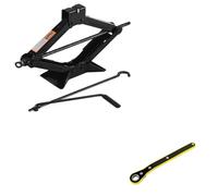 Martinetto a forbice for auto a manovella in metallo | Riparazione auto e sostituzione pneumatici da 0,8 t, 1 t, 2 t: cric a forbice for auto a manovella(2t Set)