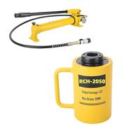 Martinetto idraulico 20T con pompa manuale CP-700, cilindro idraulico cavo a semplice effetto, design push and pull, corsa da 2 pollici