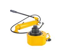 Martinetto Idraulico a Cilindro Cavo Martinetto Idraulico Portatile da 100T, Profilo Basso, 69 mm, Attrezzi di Sollevamento in Acciaio con Pompa elettrica Manuale, capacità di carico di 10/20/50T