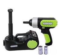 Martinetto Idraulico Cric elettrico for auto da 5 tonnellate, altezza di sollevamento 36-53 cm, monitoraggio della pressione dei pneumatici, cric con chiave elettrica 420 Nm, kit riparazione for(45cm)