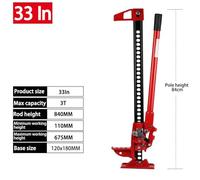 Martinetto Idraulico Cric for auto da 20/33 pollici, cric for veicoli fuoristrada, for arpicata Car Monkey, barra anteriore, supporto for, sollevatore di recupero(33 Inch)