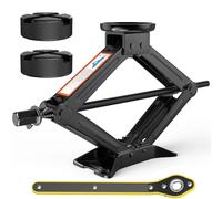 Martinetto per auto con cuscinetto universale in gomma, evita i graffi sull'auto, martinetto a forbice per 2 tonnellate (2.000 kg), lega di acciaio di alta qualità, strumento per il cambio della gomma