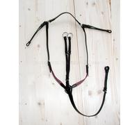 Martingala elastica da caccia per cavalli in cuoio - elastic hunting martingale