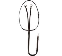 Martingala in pelle conciata regolabile con cuciture argento Equestro