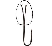 Martingala in pelle conciata regolabile con cuciture argento Equestro