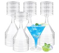 Martini, 36 bicchieri in plastica, 200 ml, riutilizzabili, in plastica, trasparenti, con manico, per anniversari, feste, compleanni, matrimoni (36)