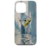 Martini Acquerello Vintage Cocktail Oliva Estetica Moderna Custodia per iPhone 13 Pro Max