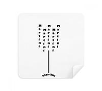 Martini con la tazza bicchieri di pulizia del pulitore dello schermo in camoscio tessuto 2PCS