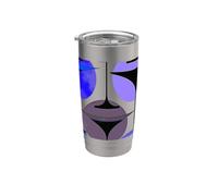 Martini ispirati agli anni Cinquanta Atomic in blu e viola melanzana Bicchiere termico in acciaio inox doppia parete