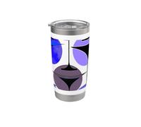 Martini ispirati agli anni Cinquanta Atomic in blu e viola melanzana Bicchiere termico in acciaio inox doppia parete