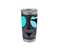Martini ispirati agli anni Cinquanta Atomic in grigio blu e acqua Bicchiere termico in acciaio inox doppia parete