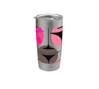 Martini ispirati agli anni Cinquanta Atomic in magenta e rosa Bicchiere termico in acciaio inox doppia parete