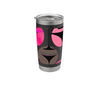 Martini ispirati agli anni Cinquanta Atomic in magenta e rosa Bicchiere termico in acciaio inox doppia parete