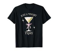 Martini Just A Tini Bit Brillo Sporco Vintage Bicchiere Bere Maglietta