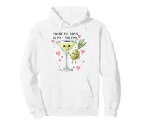 Martini Olive, Simpatico Gioco di Parole d'Amore, Design a Forma di Coppia Felpa con Cappuccio