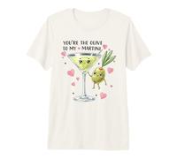 Martini Olive, Simpatico Gioco di Parole d'Amore, Design a Forma di Coppia Maglietta Premium