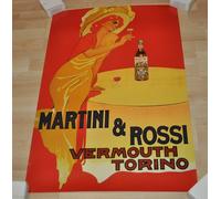 Martini & Rossi Bacardi USA Banner Pubblicitario Poster Tout Donna Am Tavolo