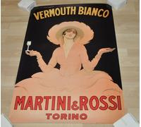 Martini & Rossi Bacardi USA Banner Pubblicitario Poster Tout Donna Con Vetro