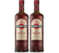 MARTINI Rosso Vermouth Aperitivo, 14,5% ABV, 100cl / 1L, Vermouth Infuso con Erbe Aromatiche (Confezione da 2)