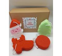 martini SPA - Enjoy Christmas 2024 - Kit Natale composto da 4 spugne assortite natalizie, con confezione regalo, 30.5x21.5x9cm, 238g, 4 unità -MADE IN ITALY-