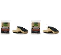 martini SPA - Home Utility- Spugne in cellulosa e fibra abrasiva, fibra verde e cellulosa naturale, 2 unità (Confezione da 2)