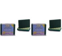 martini SPA Spugna Piatti Linea Silver Force Stop ai batteri, Verde, Standard, 2 unità (Confezione da 2)