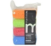MartiniSPA Massage Color Spugne Quadrate Morbide Formato Famiglia, 37 G, 4 Unità