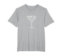 Martini Time Cocktail Hour Happy Hour Celebrazione Maglietta, Uomo Taglie Grandi, Grigio Melange, 3X Tall