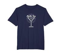 Martini Time Cocktail Hour Happy Hour Celebrazione Maglietta, Uomo Taglie Grandi, Navy, 4X Tall