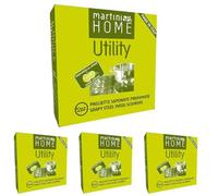 MartiniSPA Home Utility 0204B00 Pagliette Saponate Profumate al Limone, Acciaio e Sapone, Argento, 14.5x14.5x4.9 cm, 12 Unità (Confezione da 4)