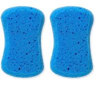 martiniSPA - Hygiene+ - Spugna corpo extra soft, 13,5x8,5x5 cm, poliuretano con ioni d'argento, colore casuale (viola/blu), 14g, 1 unità - Made in Italy - (Confezione da 2)