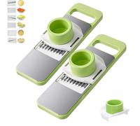 Martivex 6-In-1 Mandoline Vegetable Food Slicer,Martivex Slicer for Fruits and Vegetables,Multi-Purpose Kitchen Tool with Stainless Steel Blades for Slicing (2PCS)