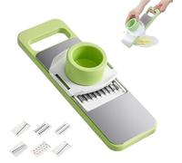 Martivex Slicer, Fast and Fuss-Free 6-in-1 Slicer, Multi-purpose Kitchen Tool with Interchangeable Stainless Steel Blades for Slicing, Shredding and Dicing