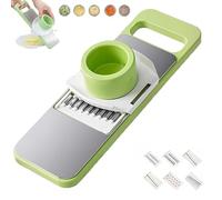 Martivex Slicer, Martivex 6-in-1 Mandoline Slicer, Safeprep Mandoline with Stainless Steel Blades, Compact Design with Interchangeable Blades, Easy to Use,for Slicing, Shredding and Dicing (1pc)