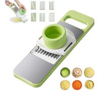 Martivex Slicer, Martivex 6-In-1 Vegetable Cutter,Multi-Purpose Kitchen Tool With Stainless Steel Blades For Slicing, Shredding And Dicing (1pcs)