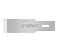 MARTOR 10 x LAMA A SCALPELLO, lame di ricambio per scalpellino GRAFIX 502, cutter, lunghezza 46 mm, affilate, in confezione, NR. 618
