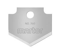 MARTOR 10 x LAMA APPIUNTITA, lame di ricambio per scalpelli, 19 mm, affilate, in dispenser, riutilizzabili su 2 lati, NR. 760