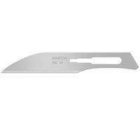 MARTOR 10 x lama di bisturi, Lama di ricambio coltello grafico, coltello artigianale, sbavatore, 7,5 mm, affilato, monouso, n. 14