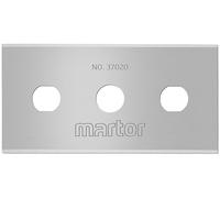 MARTOR 10 x LAMA INDUSTRIALE, lame di ricambio per cutter, coltelli di sicurezza, 22,2 mm, affilate, in dispenser, riutilizzabili su 4 lati, NR. 37020